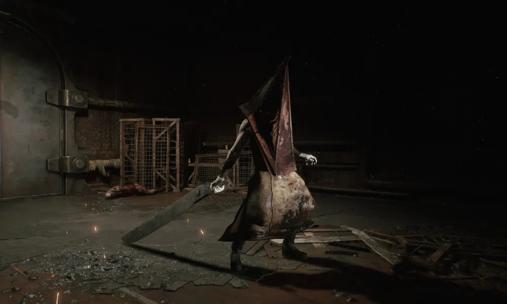 Pyramid Head with a saw